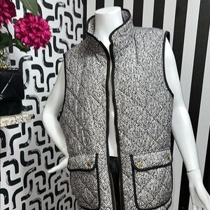 Cambridge Dry Goods Black and White Quilted Vest